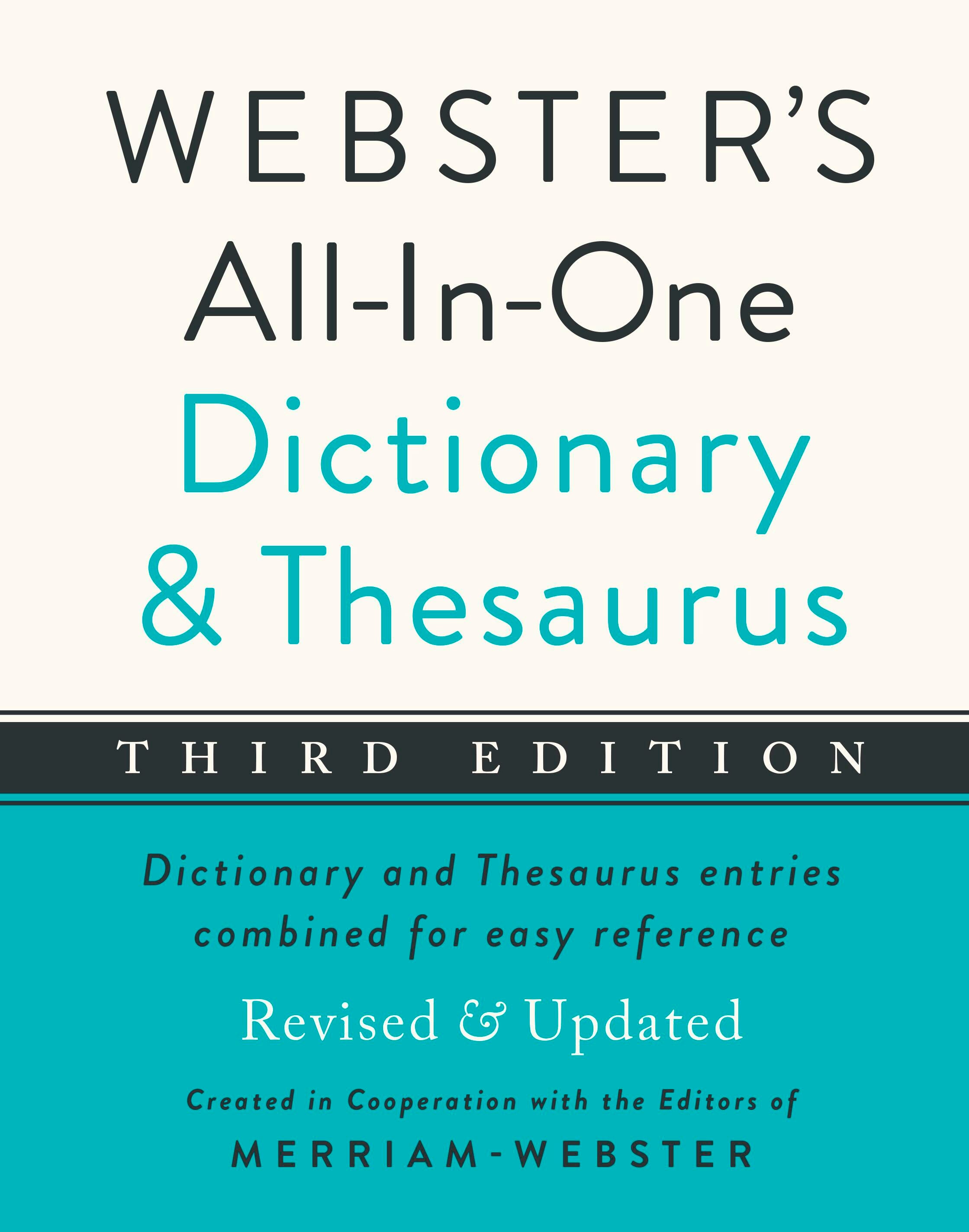 Webster's All-in-One Dictionary and Thesaurus, Third Edition 2133888
